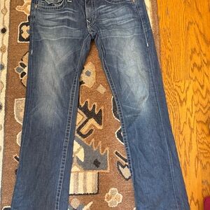 True Religion Men's Dark Blue Bootcut Jeans